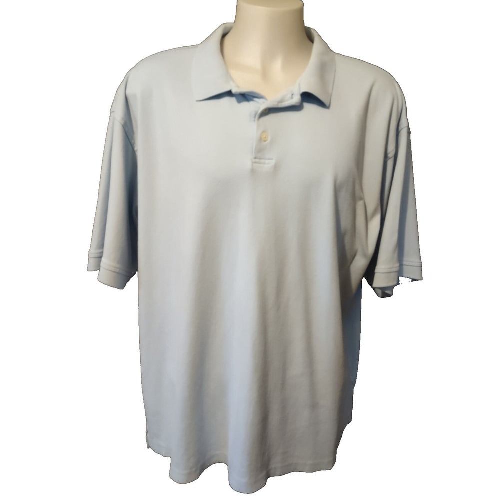 Red Head Polo Shirt Mens 2XL Knit Quality Made Golf Outdoor 3 Button Collar Blue